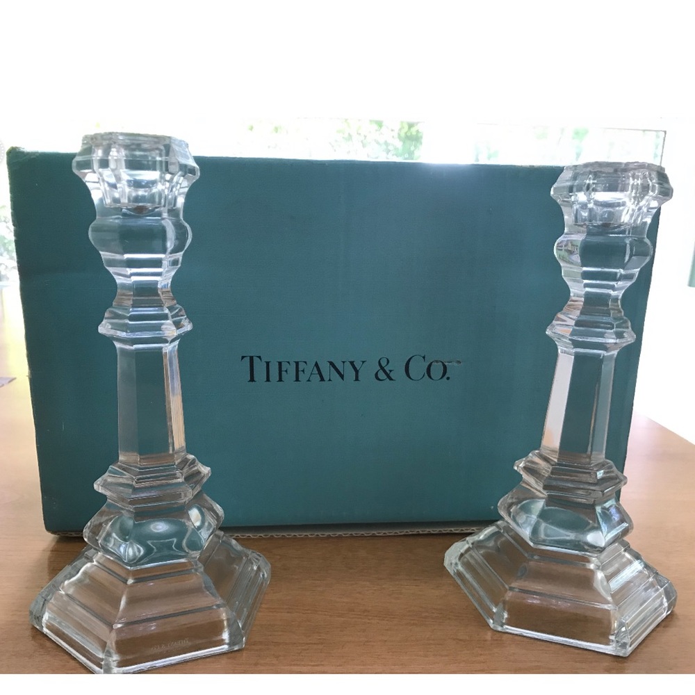 Tiffany & Co. Crystal Candlestick Holders